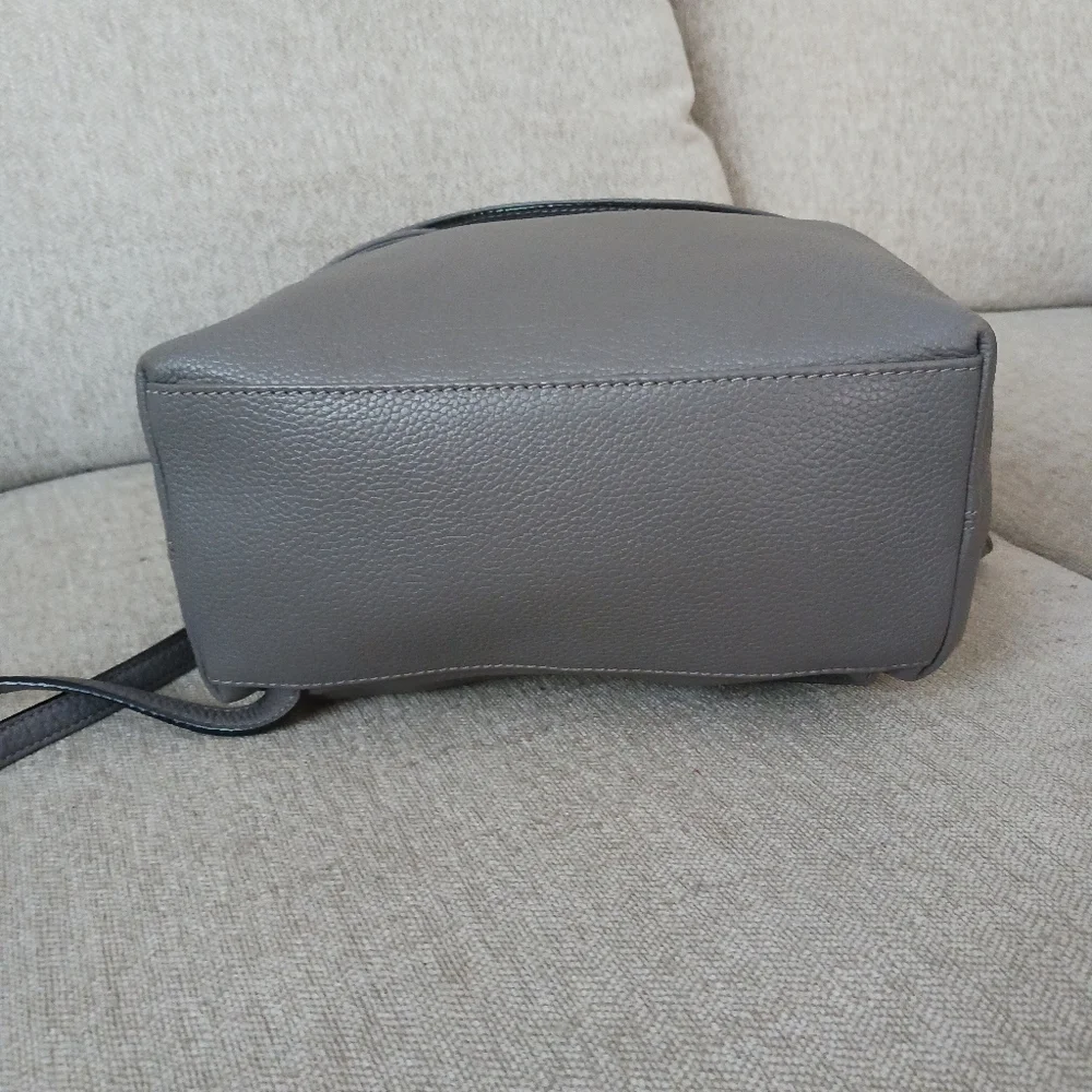 Kate Spade gray pebbled leather backpack
